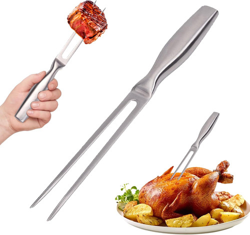 Fleischgabel edelstahl 27cm - edelstahl,