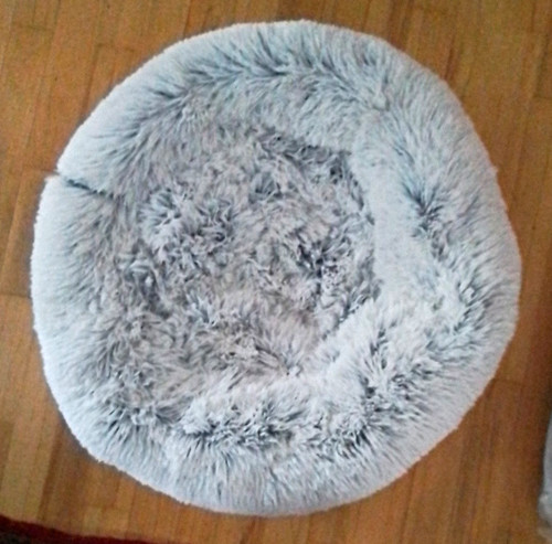 Rundes flauschiges hundebett - rundes,