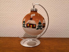 Schmuckkugel mit Ständer handbemalt - VEB Thüringer Glasschmuck Lauscha