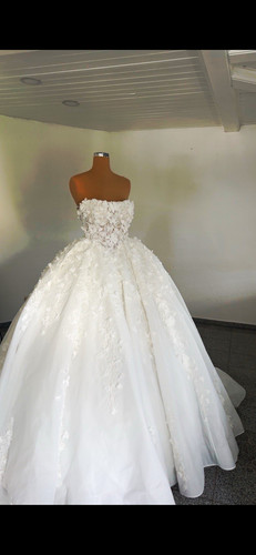 Trägerloses brautkleid - trägerloses,