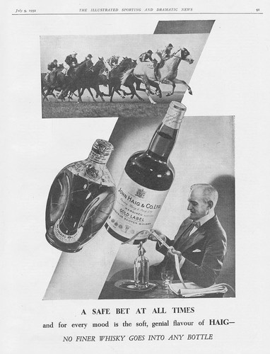 Haig whisky pferderennen motiv - whisky,