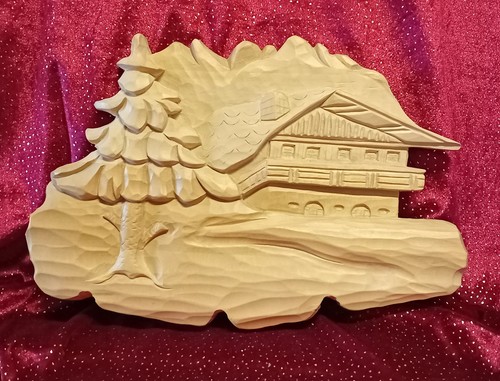Wandbild idyllische berghütte - wandbild,
