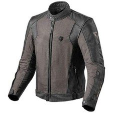 REV'IT! Ignition 2 Textil/Leder Jacke Grau Schwarz Biker Leather Jacket Gr. 56