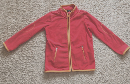 Korallenrote fleece jacke - ,,