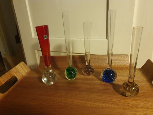 Vintage bubble glas vasen - 5,