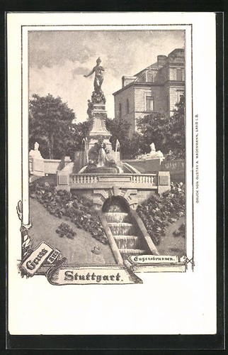 Ansichtskarte stuttgart vor - ansichtskarte, stuttgart,