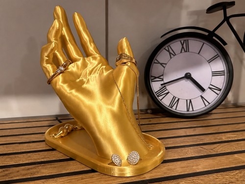 Schwarzer schmuckhalter hand - schwarzer,