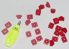 playmobil© 20 rote Stecker Verbinder mit Werkzeug Schlüssel