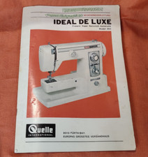 Anleitung Gebrauchsanweisung Handbuch Ideal de Luxe 865 Nähmaschine