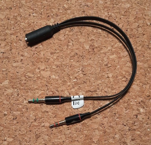 Audio splitter kabel schwarz - splitter,