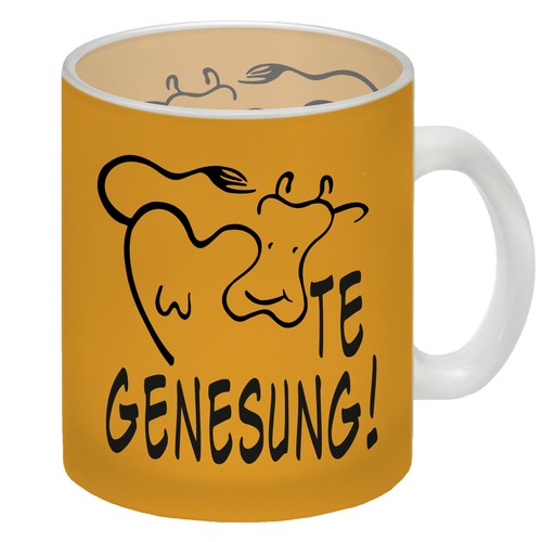 Kuhte genesung glas tasse mit - genesung,