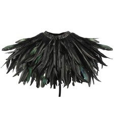 Schwarz gothic federschal - gothic,
