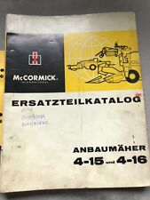 IHC Mc Cormick Ersatzteilkatalog Anbaumäher 4-15 4-16  Schlepper 323 423 523 624