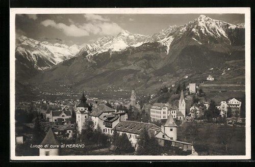 Meran ortsansicht gegen - meran,,