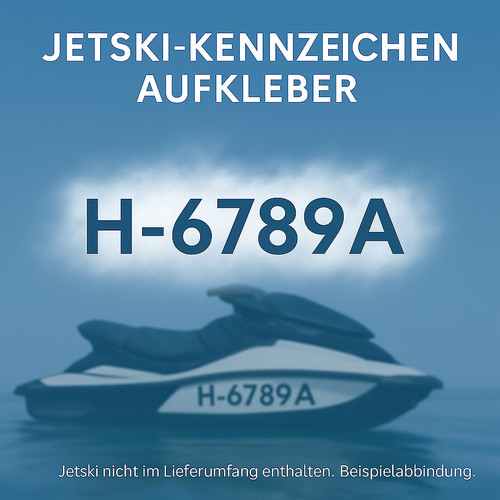 Jetski kennzeichen aufkleber - jetski,