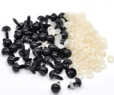 25 schwarze Teddyaugen 6mm