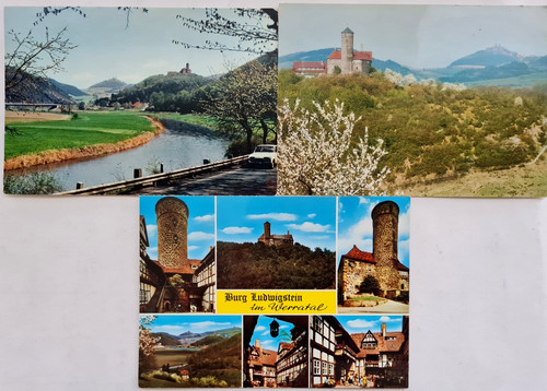 Postkarten lot burg - postkarten,
