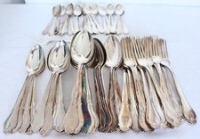 SCHÖNES ALTES 88TEILIGES SILBERBESTECK AUS DÄNEMARK VERSILBERT!!! #12103