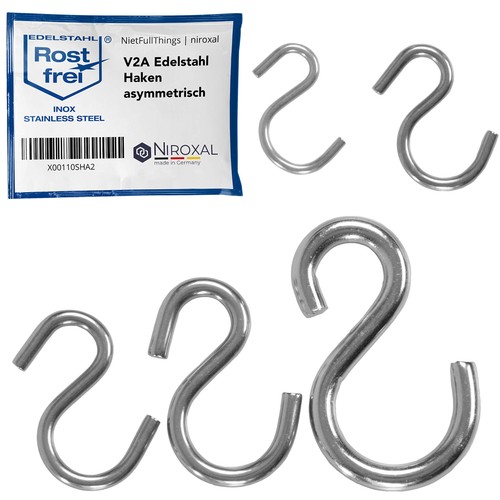 Hooks asymmetrical stainless - hooks,
