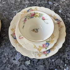 Rosenthal Ivory Bavaria Teeservice 3-tlg – Vintage Porzellan – Blumenmotiv