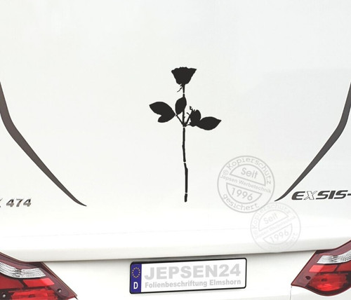 Aufkleber rose 60cm s070 - 60cm,