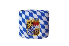 Schweißband Fahne Flagge Deutschland Bayern mit Wappen 7x8cm Armband für Sport