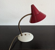 Schreibtischlampe Tischlampe Metall rot Vintage 60er Jahre Mid century