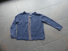 Damen Jacke Leinen Strickjacke 3/4 Ärmel jeans blau insieme Gr. 34 36 38