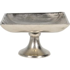 Schale Alumium silbern auf