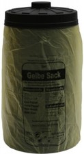 2. Wahl - Sacktonne schwarz für gelbe Sack mit Deckel