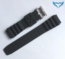 Armband Uhr Gummi schwarz 20