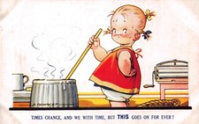 BAMFORTH TEMPEST KIDDY WASHING COMIC POSTKARTE GUT+ SEHR GUT