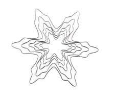 Scheeflocke Eiskristall  5tlg. Ausstecher Ausstechform Keksausstecher