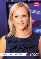 Alina Zellhofer Autogrammkarte Autogramm Moderatorin Original Signiert ORF Sport