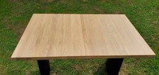 K+W Polstermöbel Tischplatte Eiche weiß Massivholz, ausziehbar 1400x900x40/20 mm