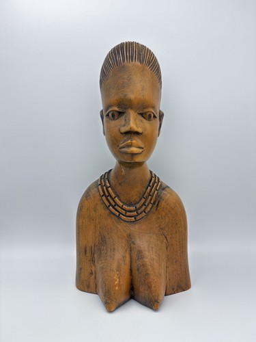 Holzfigur büste skulptur - holzfigur, büste,
