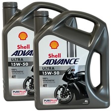 2x4 Liter Shell Advance Ultra 15W-50 Motorradöl 15W50  4 Takt Vollsynthetisch