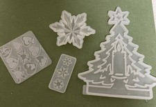 Silikonformen Weihnachten Winter Tanne Flocken Herzen