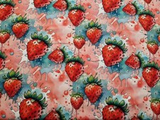 Jersey Digitaldruck Erdbeeren