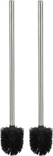 WC Bürsten Set Edelstahl – Toilettenbürste Klobürste schwarz ca. 45cm extra lang