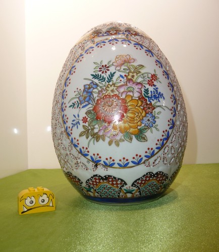 Ostern großes porzellan ei - porzellan,
