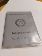 Wehrdienstausweis DDR mit Marke 1972 Ausgestellt Dresden 