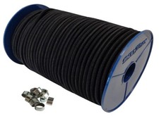 Expanderseil Gummiseil Gummileine Planenseil Seil in Schwarz + Würgeklemmen