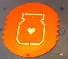 Koziol Nutella Cappuccino Deko Schablonen Keksstempel Glas mit Herz Weihnachten