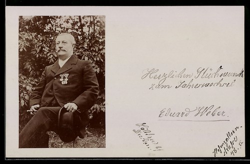 Foto betagter herr mit - foto-ak,