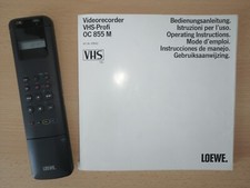 Bedienungsanleitung & Fernbedienung Loewe Videorecorder VHS-Profi OC 855 M 📼