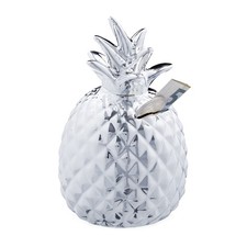 Spardose ananas Geldbox Silber