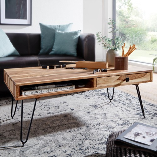 Finebuy couchtisch massivholz - couchtisch,