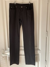 Schwarze Hose VERSACE COLLECTION Herren Made In Italy gerader Schnitt elegant.