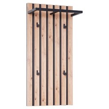 Garderobenpaneel Wandgarderobe Artisan Eiche Dekor Schwarz 45 x 90 cm